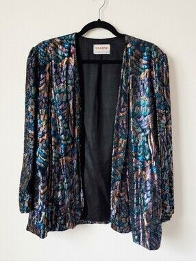 Iridescent Sequin Jacket - Multicolor
